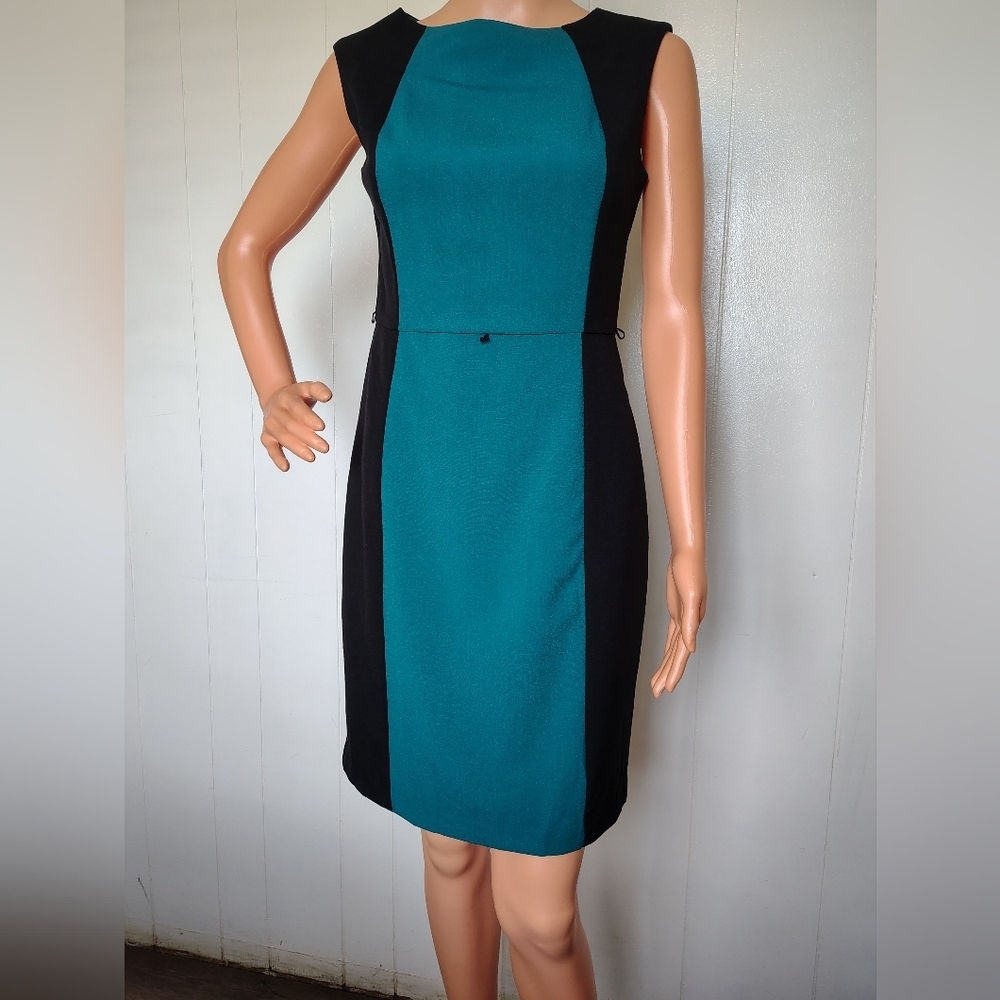 Alyx Teal and Black Midi Dress Size 4